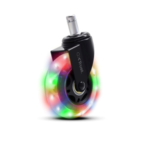 TRUST Kolečka na herní židli GXT 701, LED, gelové TRUST Kolečka na herní židli GXT 701, LED, gelové