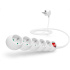 Predlžovací kábel CONNECT IT 230 V, 5 zásuviek, 2 m, s vypínačom (biely)