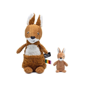 Plyšový klokan - máma s miminkem, hnědá Plyšový klokan - máma s miminkem, hnědá