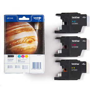 Atrament BROTHER INK LC-1240RB azúrový/fialový/žltý pre MFC-J6910DW
