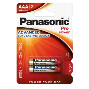 PANASONIC Alkalické baterie - Pro Power AAA 1,5V balení - 2ks