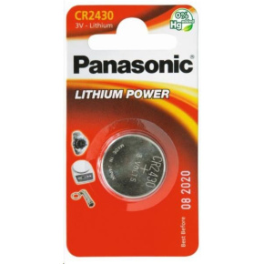 PANASONIC Lithiová baterie (knoflíková) CR-2430EL/1B  3V (Blistr 1ks)