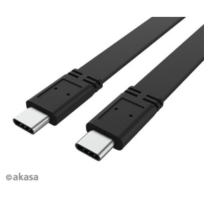 Kábel AKASA USB-C na USB-C, 20G, 46W PD, 4K@60Hz, 1m