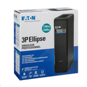 Eaton 3P Ellipse UPS USB FR, 1700 VA, 1040 W, Vstup: C14, Výstupy: (4) Typ E, (4) Pouze přepěťová ochrana Typ E, USB nab