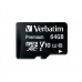 Karta VERBATIM MicroSDXC 64GB Premium, U1 + adaptér