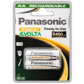 PANASONIC Nabíjecí baterie EVOLTA (Ready to Use - pro Náročné podmínky) HHR-3XXE/2BC  2450mAh AA 1,2V (Blistr 2ks)