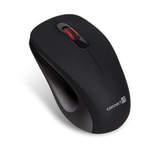 CONNECT IT "MUTE" bezdrôtová optická tichá myš, USB, (+ 1x AA batéria zdarma), čierna