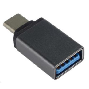 Adaptér PREMIUMCORD USB 3.1 C/male - USB 3.0 A/samica, kovovo sivá, OTG