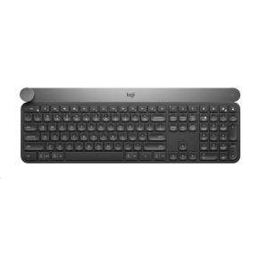 Logitech Keyboard Craft, membránová, bezdrátová klávesnice, ovládací kolečko, EN