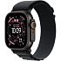 Apple Watch Ultra 3 GPS + Cellular 49mm Black Titanium Case with Black Alpine Loop - Medium