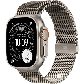 Apple Watch Ultra 3 GPS + Cellular 49mm Natural Titanium Case with Natural Titanium Milanese Loop - Small Apple Watch Ultra 3 GPS + Cellular 49mm Natural Titanium Case with Natural Titanium Milanese Loop - Small
