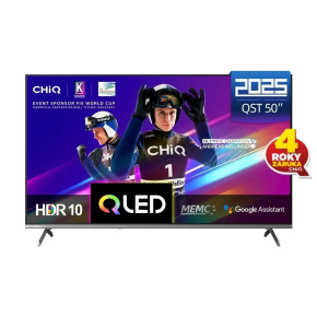 CHiQ U50QST TV 50", UHD, QLED, ultratenká, Google TV, DLG 120 Hz, Dolby Audio, Frameless, metalická