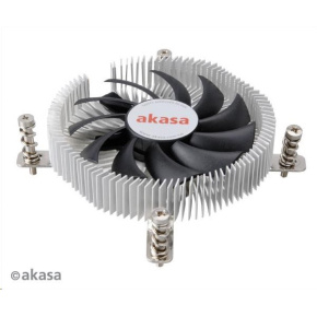 AKASA CPU chladič AK-CC7129BP01 pre Intel LGA 775 a 115x, 75mm PWM ventilátor, pre mini ITX skrinky