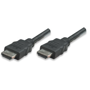 MANHATTAN HDMI kábel s Ethernetom, HEC, ARC, 3D, 4K, tienený, 2 m, čierny