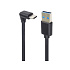PremiumCord Kabel USB typ C/M zahnutý konektor 90° - USB 3.0 A/M, 3m