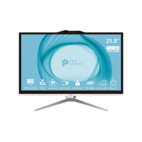 MSI PC AIO PRO AP222T 14M-623EU, Pentium G7400, 21.5" FHD Touch,8GB,128 GB SSD,Intel UHD,W11Pro,White MSI PC AIO PRO AP222T 14M-623EU, Pentium G7400, 21.5" FHD Touch,8GB,128 GB SSD,Intel UHD,W11Pro,White