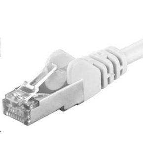 PREMIUMCORD Patch kábel CAT6a S-FTP, RJ45-RJ45, AWG 26/7 2m biely