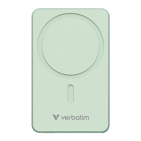 VERBATIM Powerbanka Charge 'n' Go Essentials, Magnetická, 5000 mAh, USB-C, Zelená VERBATIM Powerbanka Charge 'n' Go Essentials, Magnetická, 5000 mAh, USB-C, Zelená