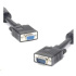 Predlžovací kábel PREMIUMCORD VGA 3 m (HD15M/F, dvojité tienenie, feritové jadrá), čierny