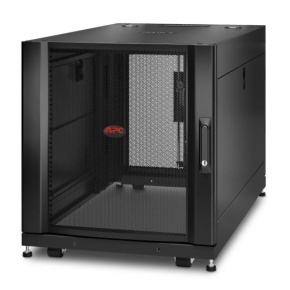 APC NetShelter SX 12U serverová skriňa 600 mm x 1070 mm s bočnicami Čierny nárazový obal