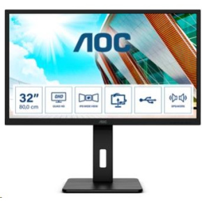 AOC MT IPS LCD WLED 31,5" Q32P2CA - IPS panel, 2560x1440, 2xHDMI, DP, USB-C, USB, reproduktory, pivot