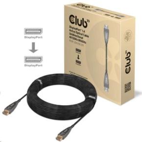 Club3D DisplayPort kábel 1.4 Aktívne optické jednosmerné 4K120Hz 8K60Hz (M/M), 20m
