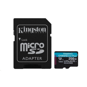 Karta Kingston 256GB microSDXC Canvas Go Plus 170R A2 U3 V30 + ADP