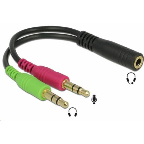 Adaptér PREMIUMCORD 4-pólový jack3,5 mm pre slúchadlá a mikrofón, 30 cm Adaptér PREMIUMCORD 4-pólový jack3,5 mm pre slúchadlá a mikrofón, 30 cm