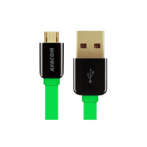Kábel AVACOM MIC-40G USB na Micro USB, 40 cm, zelený