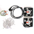 19" ventilace pro nástěnné rozvaděče XtendLan, 2 ventilátory 120mm, napájecí kabel, spojovací materiál