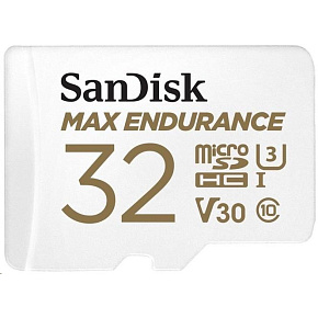 SanDisk MicroSDHC karta 32GB MAX Endurance + adaptér, 15,000 hodin SanDisk MicroSDHC karta 32GB MAX Endurance + adaptér, 15,000 hodin