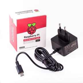 Napájací zdroj Raspberry Pi USB-C 5,1 V 3A pre Raspberry Pi 4B, EÚ, čierny