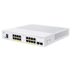Prepínač Cisco CBS350-16P-2G, 16xGbE RJ45, 2xSFP, bez ventilátora, PoE+, 120W - REFRESH