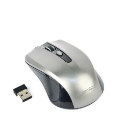 Myš GEMBIRD MUSW-4B-04-BG, čierno-šedá, bezdrôtová, USB nano prijímač