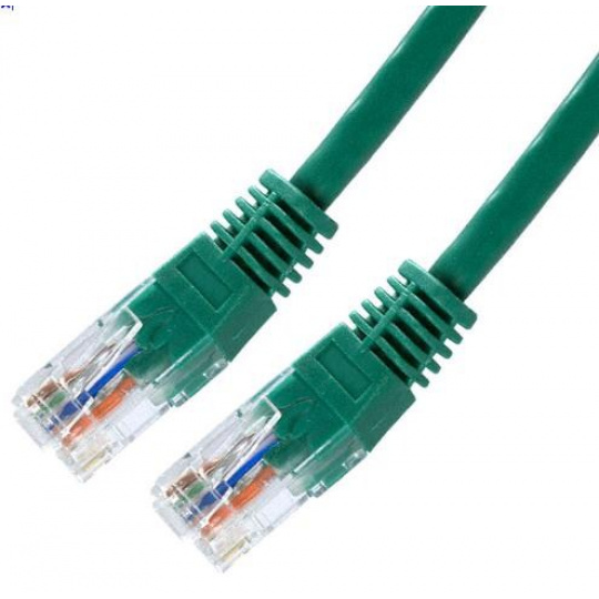 Patch kabel Cat5E, UTP - 10m, zelený