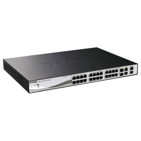 D-Link DES-1210-28P 24-portový 10/100 PoE Smart Switch + 2 Combo 1000BaseT/SFP + 2 Gigabit