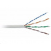 UTP kábel LYNX, Cat5E, drôt, PVC, Dca, sivý, 305 m