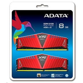 DIMM DDR4 16GB 2400MHz CL16 (KIT 2x8GB) ADATA XPG Z1, 1024x8, Red