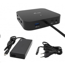 iTec USB-C HDMI DP Docking Station, Power Delivery 65W + Universal Charger 77 W