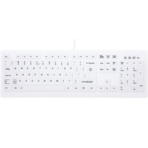 CHERRY klávesnice AK-C8100F-U1-W/US, drátová, USB, US, bílá, sanitarizovatelná