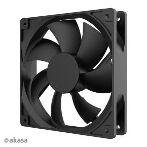 Ventilátor AKASA Smart Black, 12cm ventilátor, HD ložisko