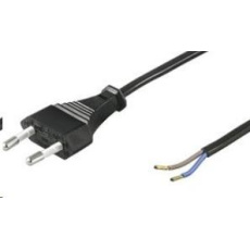 PREMIUMCORD Flexo napájací kábel 230V s vidlicou 2m čierny