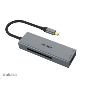 Čítačka kariet AKASA AK-CR-09BK 3 v 1 (CF, SD, microSD), externá, USB 3.2 Typ C