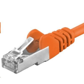 PREMIUMCORD Patch kábel CAT6a S-FTP, RJ45-RJ45, AWG 26/7 5m oranžový