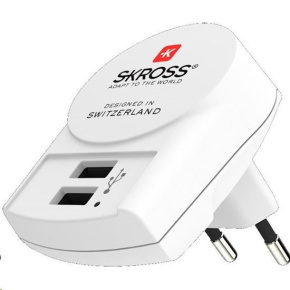 Nabíjací adaptér SKROSS Euro USB, 2400 mA, 2x výstup USB