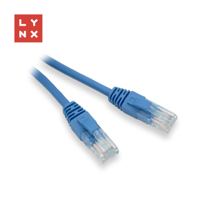 LYNX UTP patch kabel Cat5e, PVC, CCA, 10m, modrý