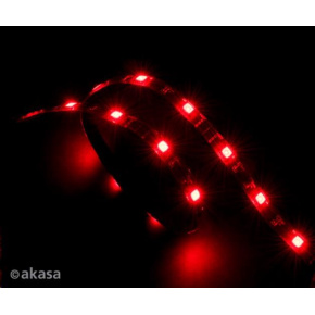 AKASA LED pásik Vegas, napájanie Molex 12V, 60cm, červený