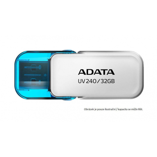 ADATA Flash disk 16GB UV240, USB 2.0 Dash Drive, biela