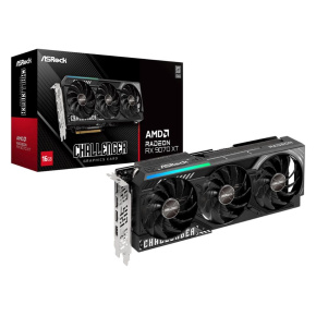 ASRock VGA AMD Radeon RX 9070 XT Challenger 16GB, RX 9070 XT, 16GB GDDR6, 3xDP, 1x HDMI