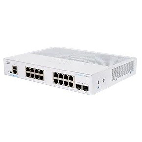 Prepínač Cisco CBS350-16T-2G-UK, 16GbE RJ45, 2xSFP, bez ventilátora - REFRESH